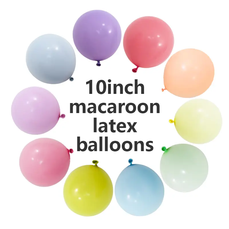 10 İnç Macaron Lateks Balonlar