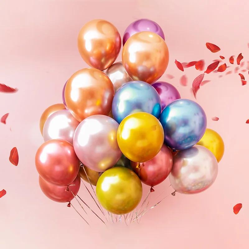 12 inç metalik lateks balon
