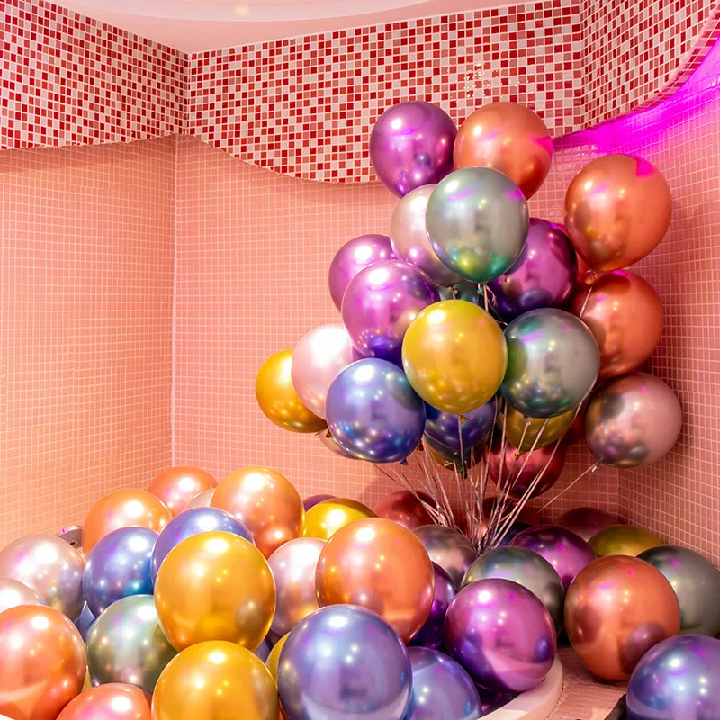18 inç metalik lateks balon