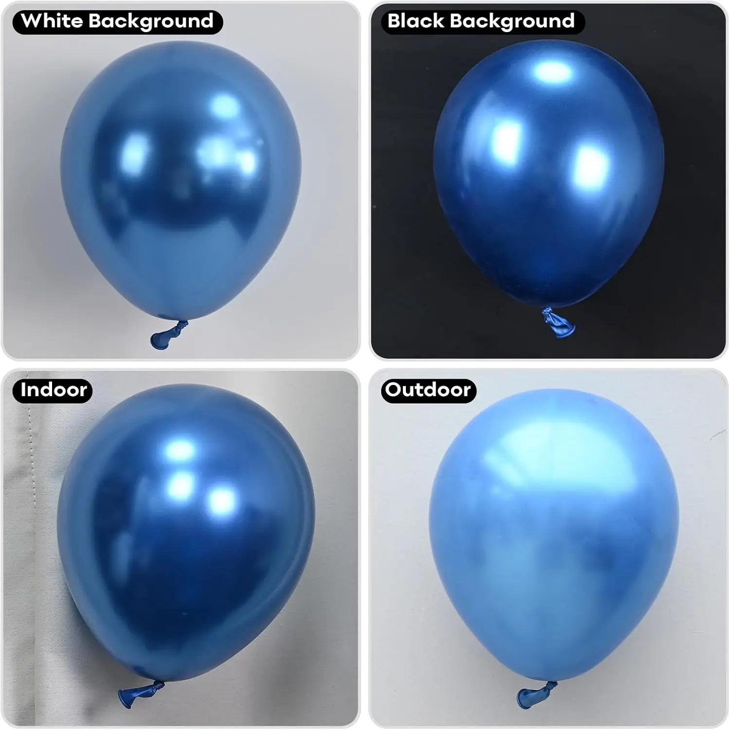 Metalik Mavi Balonlar
