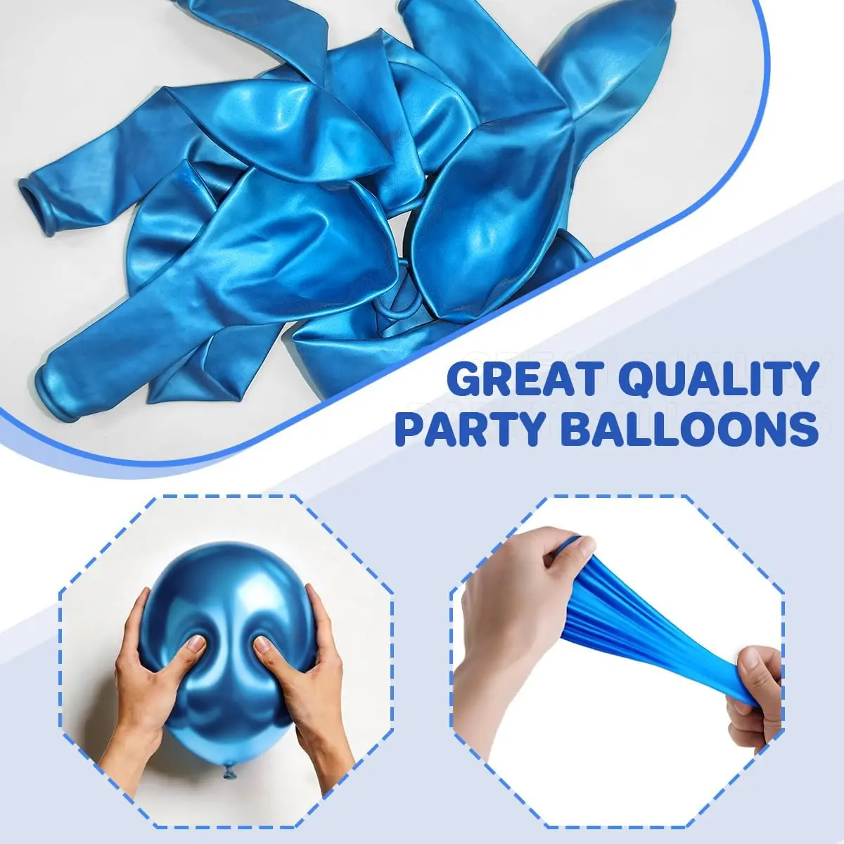 Metalik Mavi Balonlar