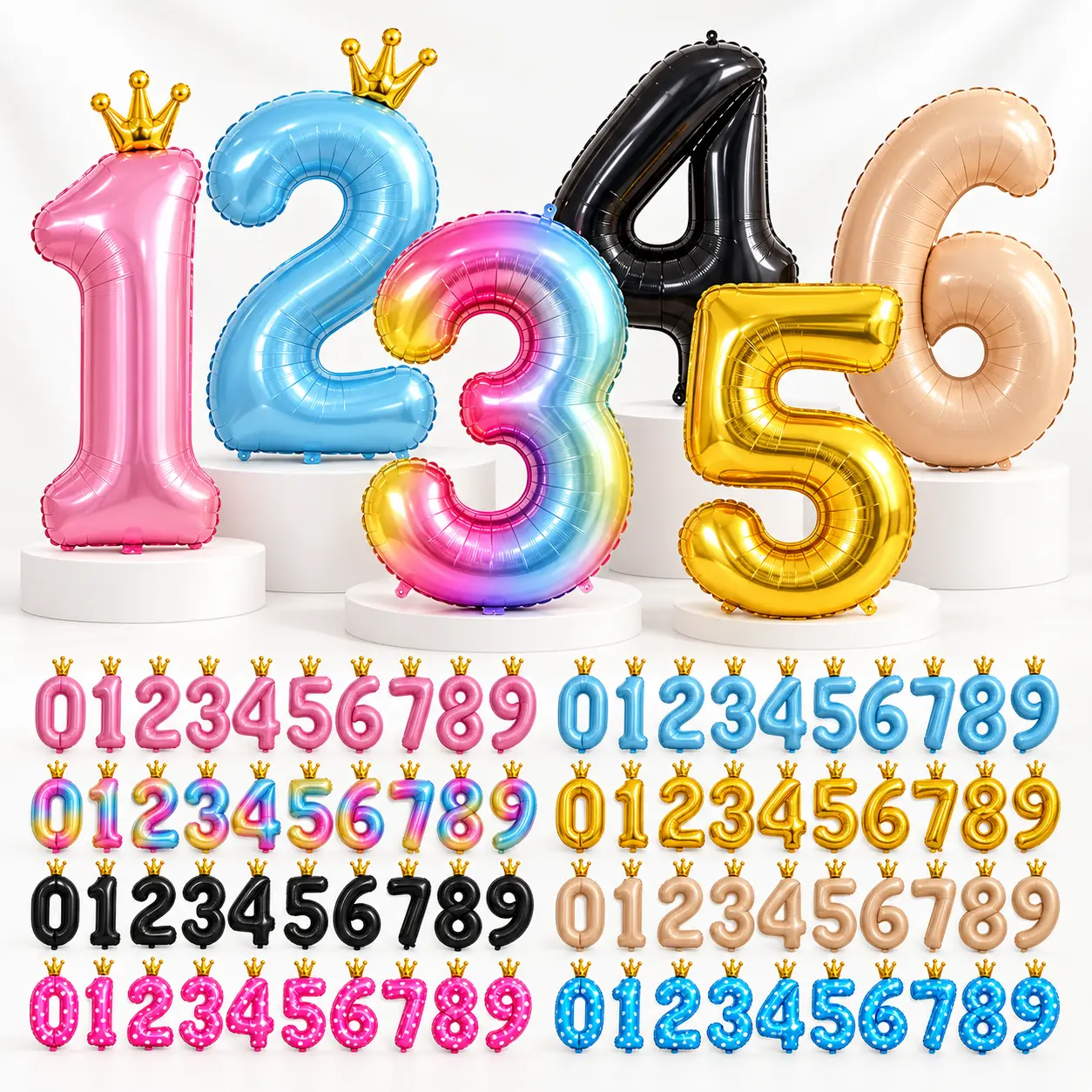 32 İnç Numarası Folyo Balonlar