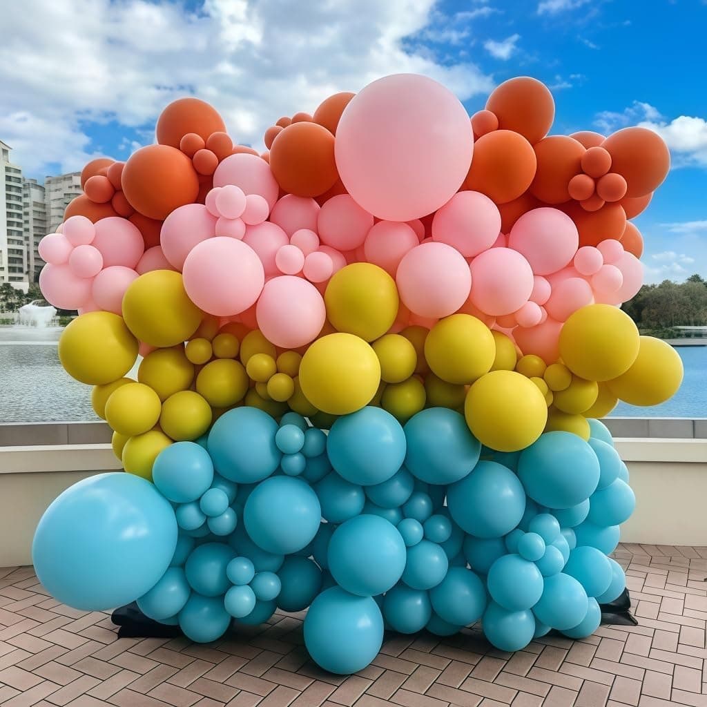 Boho Retro Balon Çelenk Seti