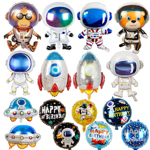 Karikatür Uzay Astronot Folyo Balon