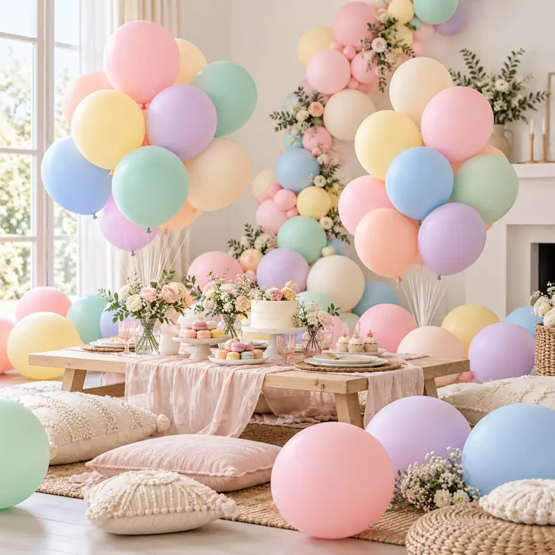 18 İnç Macaron Lateks Balonlar