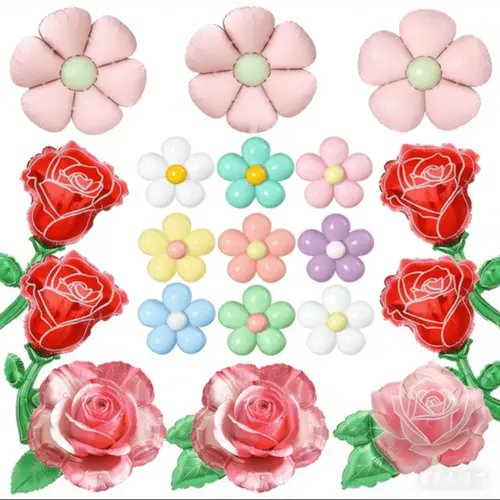 Çiçek folyo balonlar