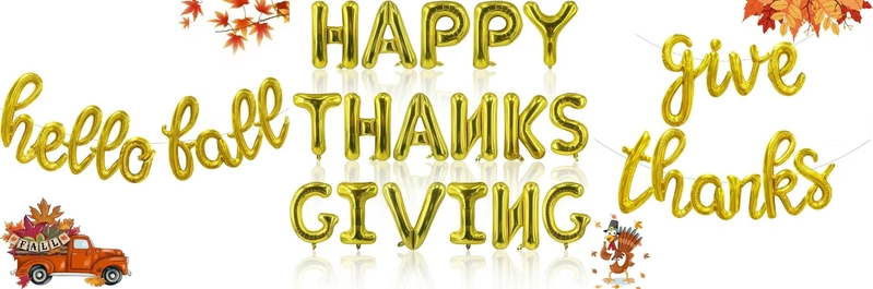 Thanksgiving letter foil balloons