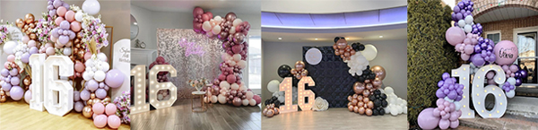 Balloon garland with 16 led light