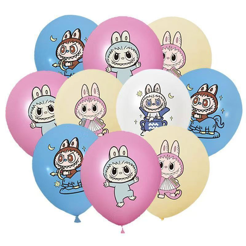 Labubu baskılı balonlar